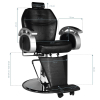 HAIR SYSTEM FOTEL BARBERSKI SM106 CZARNY